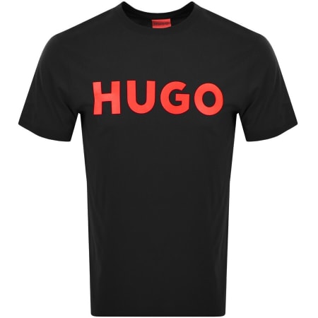 Product image for HUGO Dulivio Crew Neck Short Sleeve T Shirt Black