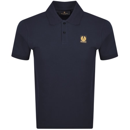 Product image for Belstaff Logo Polo T Shirt Navy