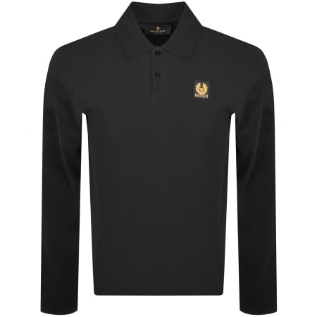Product image for Belstaff Logo Slim Fit Polo T Shirt Black
