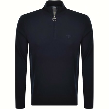 Product image for Barbour Half Zip Knit Jumper Classic Navy