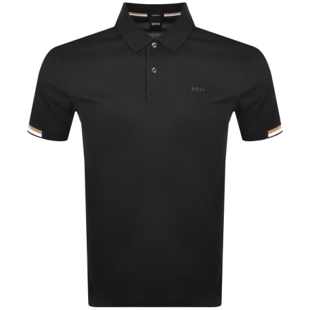 Product image for BOSS Parlay 147 Short Sleeved Polo T Shirt Black