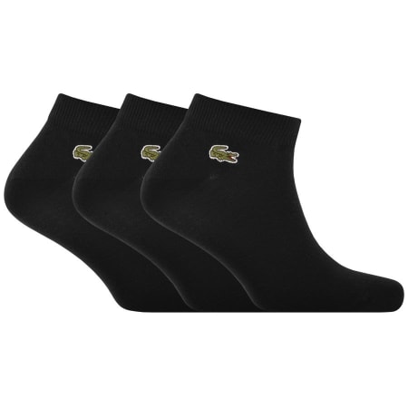 Product image for Lacoste 3 Pack Ankle Socks Black