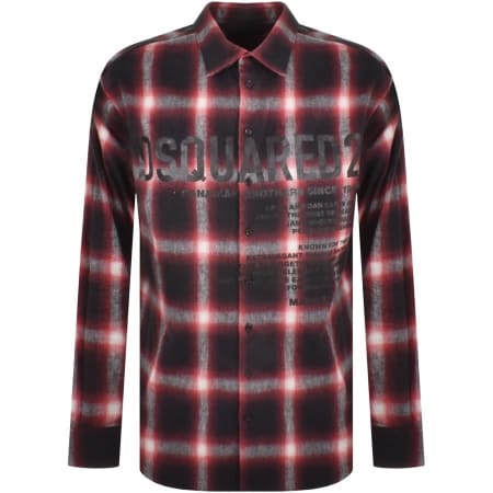 Product image for DSQUARED2 Checked Long Sleeve Shirt Red