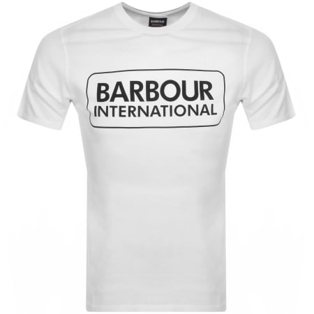 Product image for Barbour International Large Logo T Shirt White