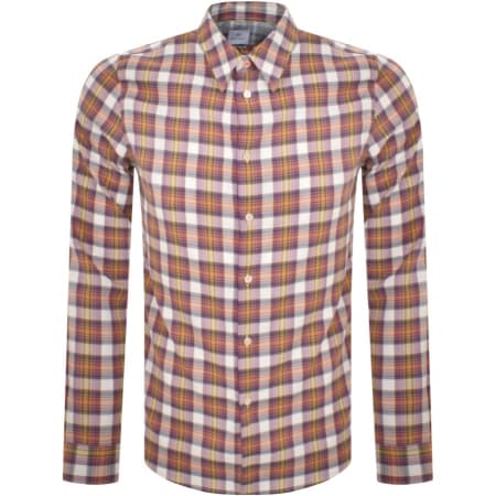 Product image for Paul Smith Check Long Sleeve Shirt Purple