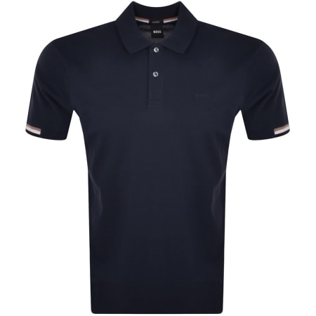 Product image for BOSS Parlay 147 Short Sleeved Polo T Shirt Navy