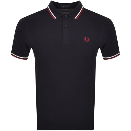 Product image for Fred Perry Twin Tipped Polo T Shirt Navy