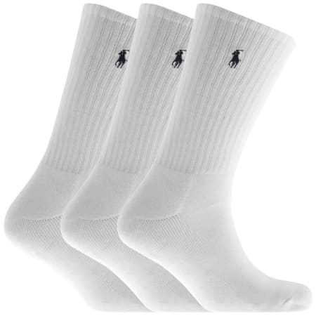 Product image for Ralph Lauren 3 Pack Socks White