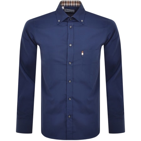 Product image for Aquascutum London Long Sleeve Shirt Navy