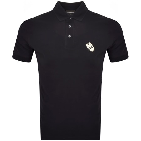 Product image for Emporio Armani Short Sleeved Polo T Shirt Navy