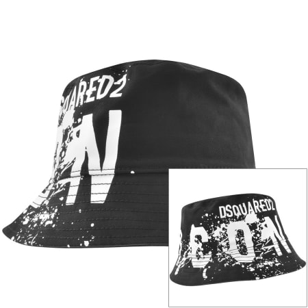 Product image for DSQUARED2 Icon Splash Bucket Hat Black