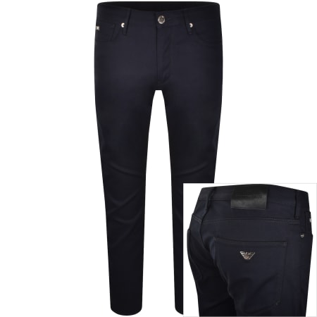 Product image for Emporio Armani J06 Slim Fit Trousers Navy
