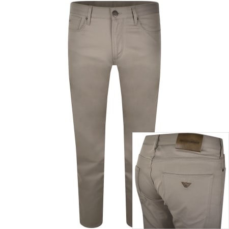Product image for Emporio Armani J06 Slim Fit Trousers Beige