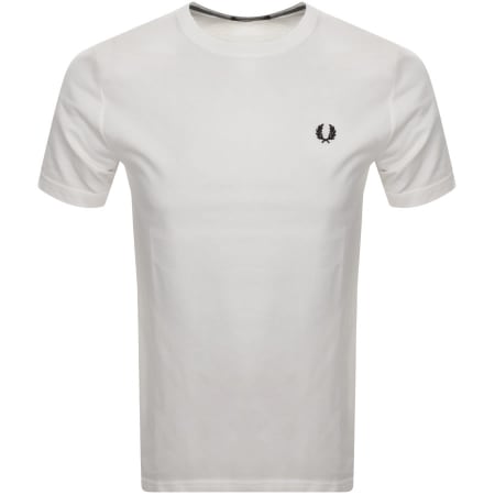 Product image for Fred Perry Crew Neck T Shirt White