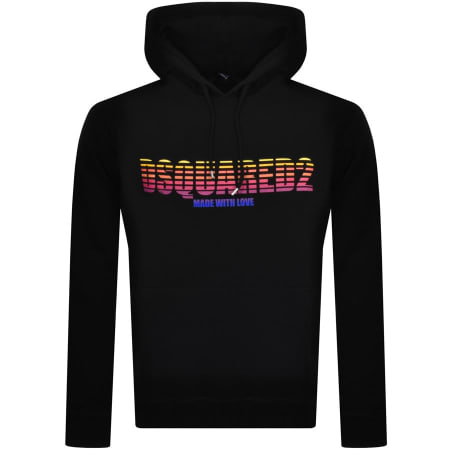 Product image for DSQUARED2 Logo Pullover Hoodie Black