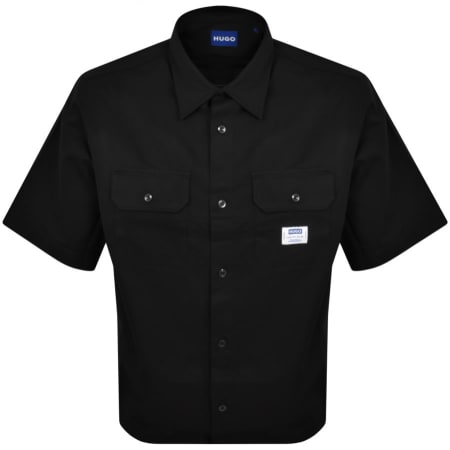 Product image for HUGO Blue Short Sleeve Ekyno Shirt Black