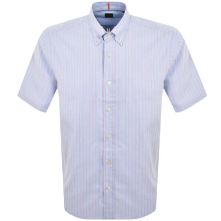 Product image for BOSS Lambey 1 Short Sleeved Shirt Blue