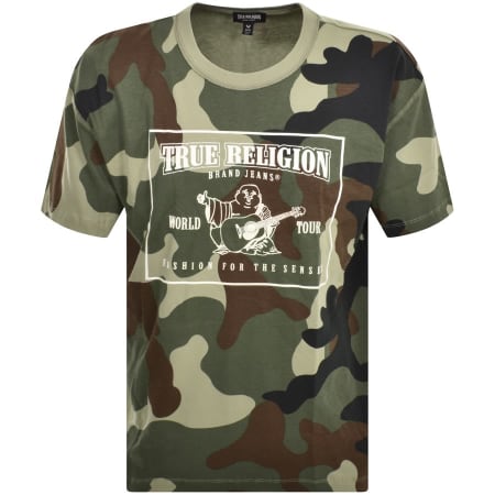 Product image for True Religion Jeans Drop Shoulder T Shirt Green