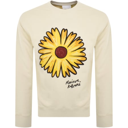 Product image for Maison Kitsune Flower Sweatshirt Beige