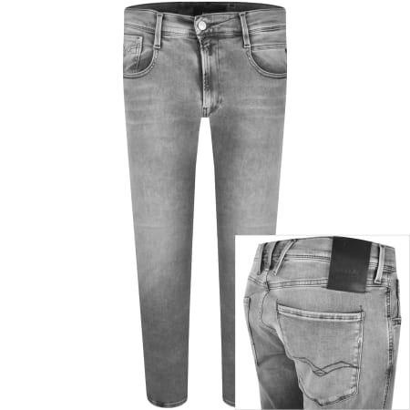 Product image for Replay Anbass Slim Fit Mid Wash Jeans Grey