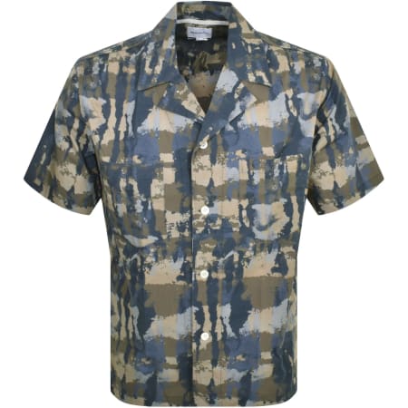 Product image for Norse Projects Mads Relaxed Print Shirt Navy