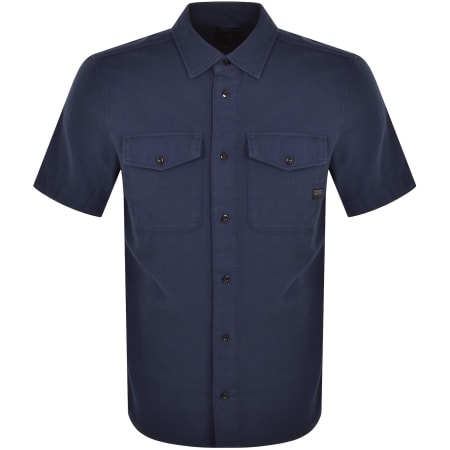 Product image for G-Star Marine Slim Short Sleeved Shirt Blue