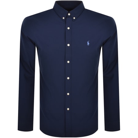 Product image for Ralph Lauren Long Sleeve Slim Fit Shirt Navy
