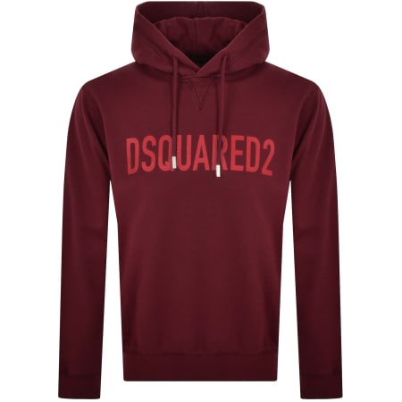 Product image for DSQUARED2 Logo Pullover Hoodie Red