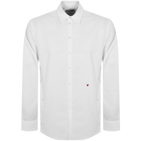 Product image for Moschino Long Sleeve Poplin Shirt White