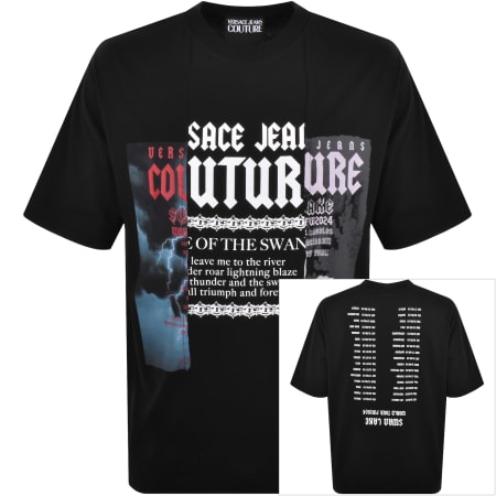 Product image for Versace Jeans Couture Logo T Shirt Black