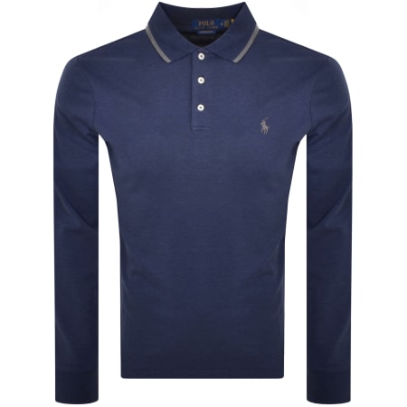 Product image for Ralph Lauren Long Sleeve Polo T Shirt Navy