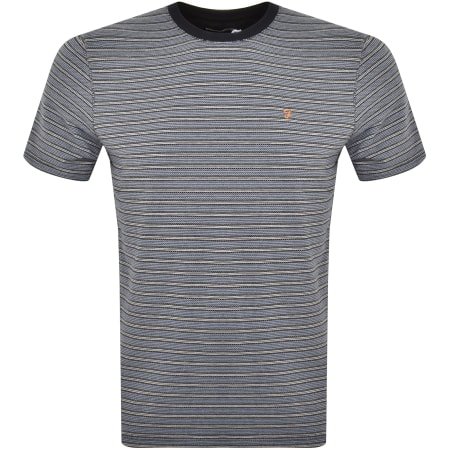 Product image for Farah Wilmot Stripe T Shirt Navy