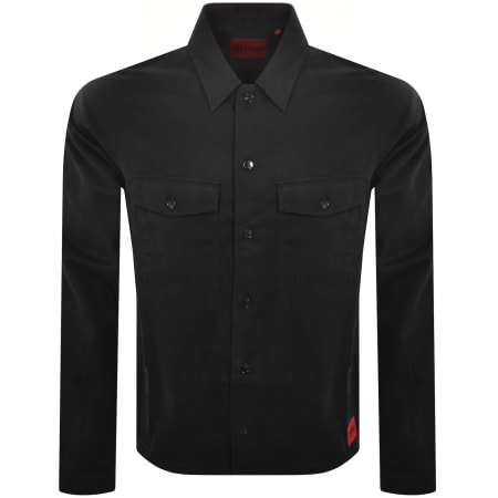 Product image for HUGO Enalu Overshirt Jacket Black
