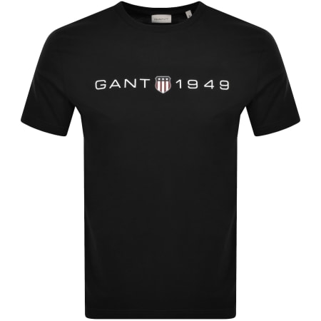 Product image for Gant Graphic Logo T Shirt Black