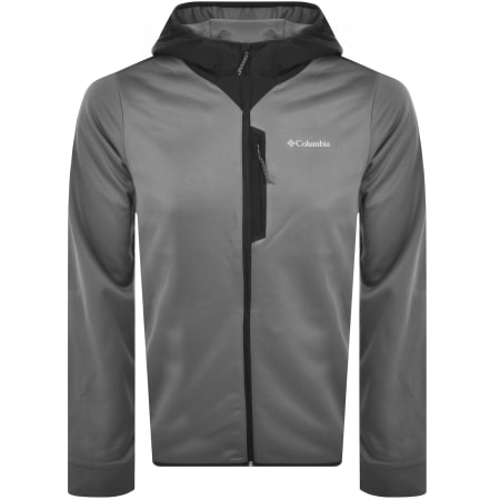 Product image for Columbia Fleece Full Zip Fleece Hoodie Grey