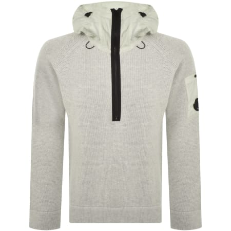 Product image for CP Company Lambswool Knitted Hoodie White