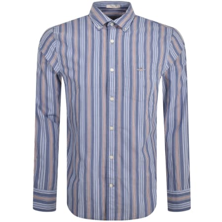Product image for Gant Poplin Stripe Shirt Blue