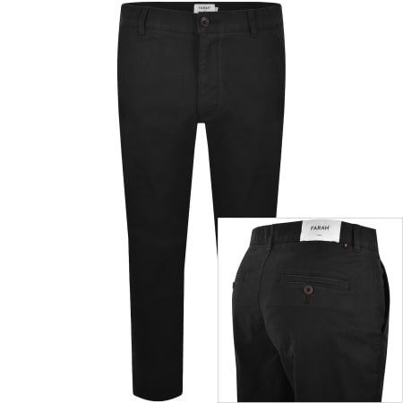 Product image for Farah Elm Slim Fit Chino Trousers Black