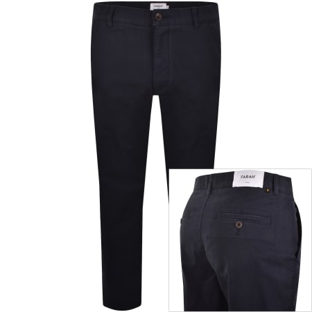 Product image for Farah Elm Slim Fit Chino Trousers Navy