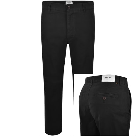 Product image for Farah Norwood Regular Chino Trousers Black