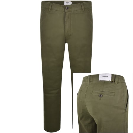 Product image for Farah Norwood Regular Chino Trousers Green