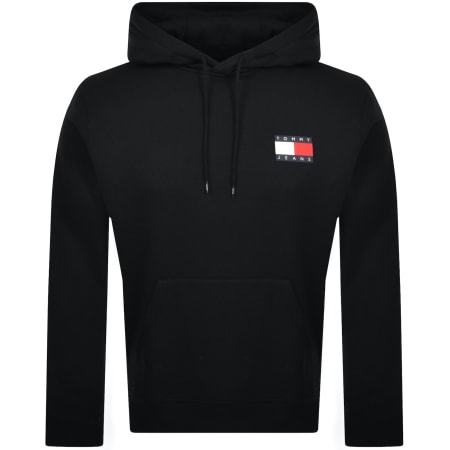 Product image for Tommy Jeans Essential Flag Logo Hoodie Black