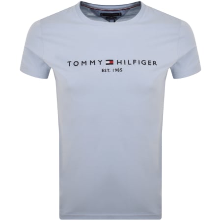 Product image for Tommy Hilfiger Logo Slim Fit T Shirt Blue