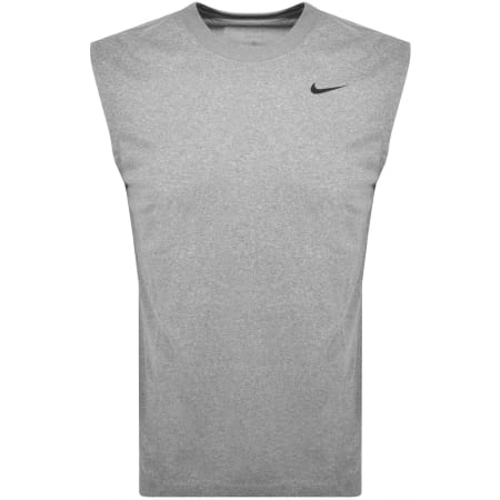 Product image for Nike Training Dri Fit Logo Vest T Shirt Grey