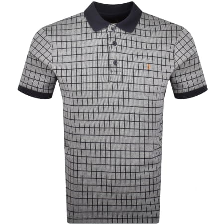 Product image for Farah Rutland Check Polo T Shirt Navy