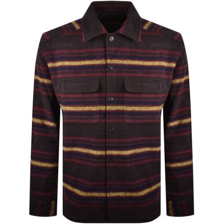 Product image for Deus Ex Machina Moto Stripe Overshirt Burgundy