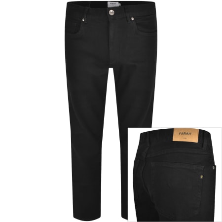 Product image for Farah Elm Dark Wash Slim Fit Jeans Black