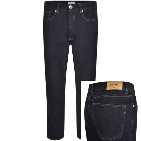 Product image for Farah Norwood Regular Fit Dark Wash Jeans Blue