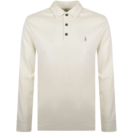 Product image for Ralph Lauren Long Sleeve Polo T Shirt Cream