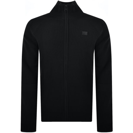 Product image for G-Star Detailed Full Zip Knit Jumper Black